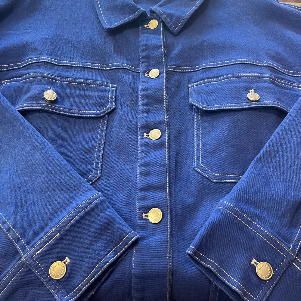 NWOT BY.DYLN Cooper Jacket in Cobalt, which features an oversized fit, Size S - Picture 7 of 12